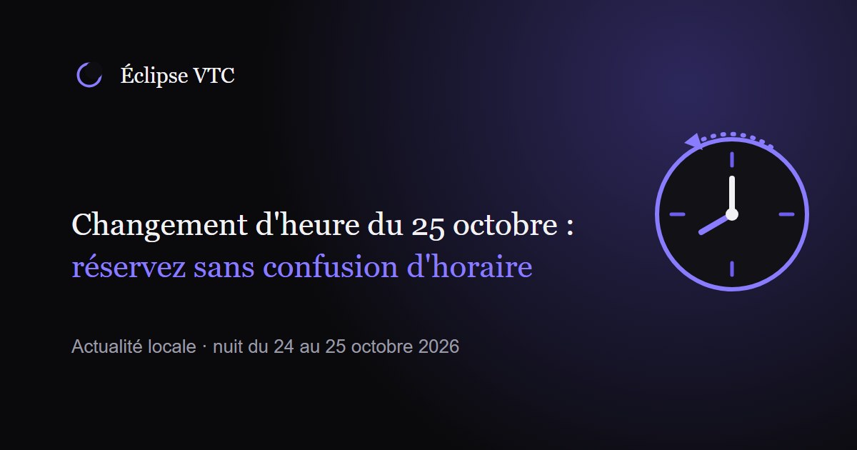 Horloge indiquant 3 h avec une flèche qui revient vers 2 h, sur fond sombre aux couleurs d'Éclipse